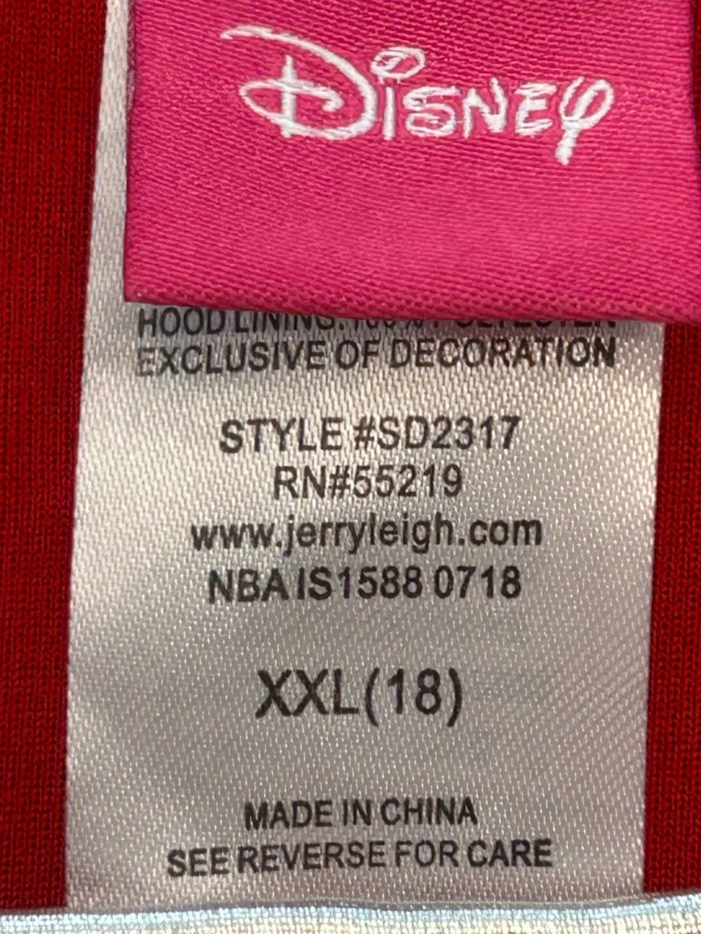 Disney Minnie Mouse Girls XXL 18 Hooded Dress Costume Red Polka Dot Silver Bow